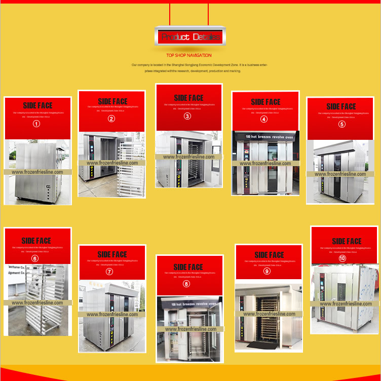 Stainless Steel High Temperature Oven Commercial Gas Type Bread Oven Hot Air Circulation Rotary Oven